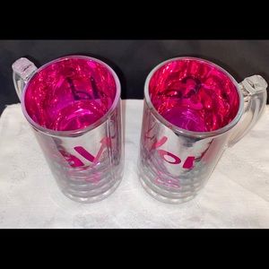 Seaworld mugs/ silver and gray